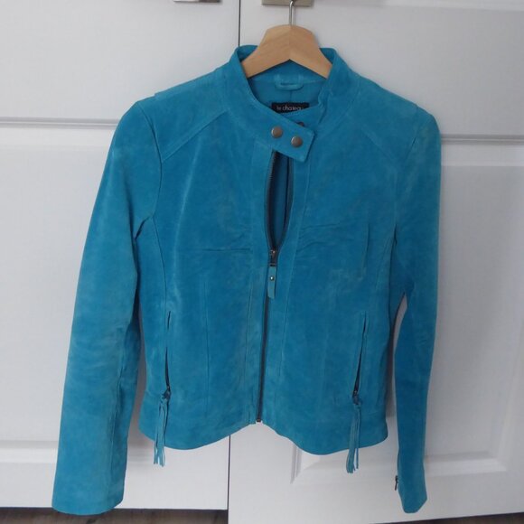 Gorgeous Le Chateau Genuine Suede Leather Jacket - Picture 2 of 11